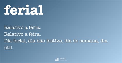 ferial meaning